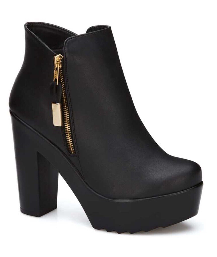 Botas Botines Negros De Botas De Plataforma