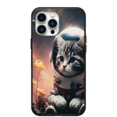 Astronaut Space Kitty Phone Case for iPhone 7 8 X XS XR SE 11 12 13 14 Pro Max M