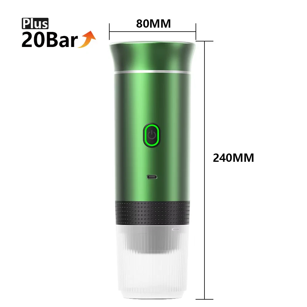 New Wireless Electric Portable Espresso Coffee Machine 3in1 Camping Coffee Maker