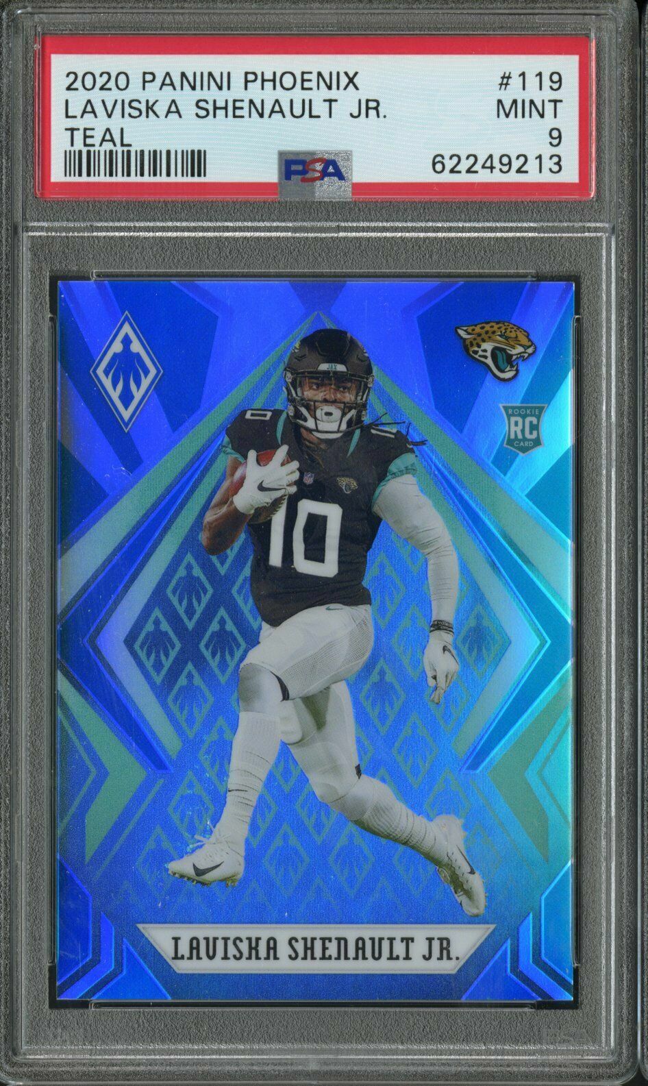 Laviska Shenault Jr. 2020 Panini Phoenix #119 Teal Prizm RC PSA 9 MINT /175 Jagu