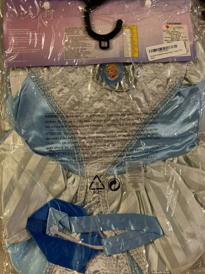 NOVO DISFARCE Vestido Cinderela Livro de Histórias Disney Princesa Prestígio Fantasia 7 8 - Imagem 3 de 4