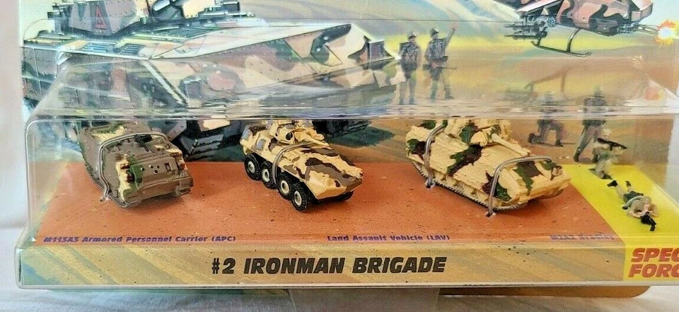 Micro Machines Military NIP #2 ironman brigade LAV M113A3 M2A2 tanks NIP forces - Image 2 of 4