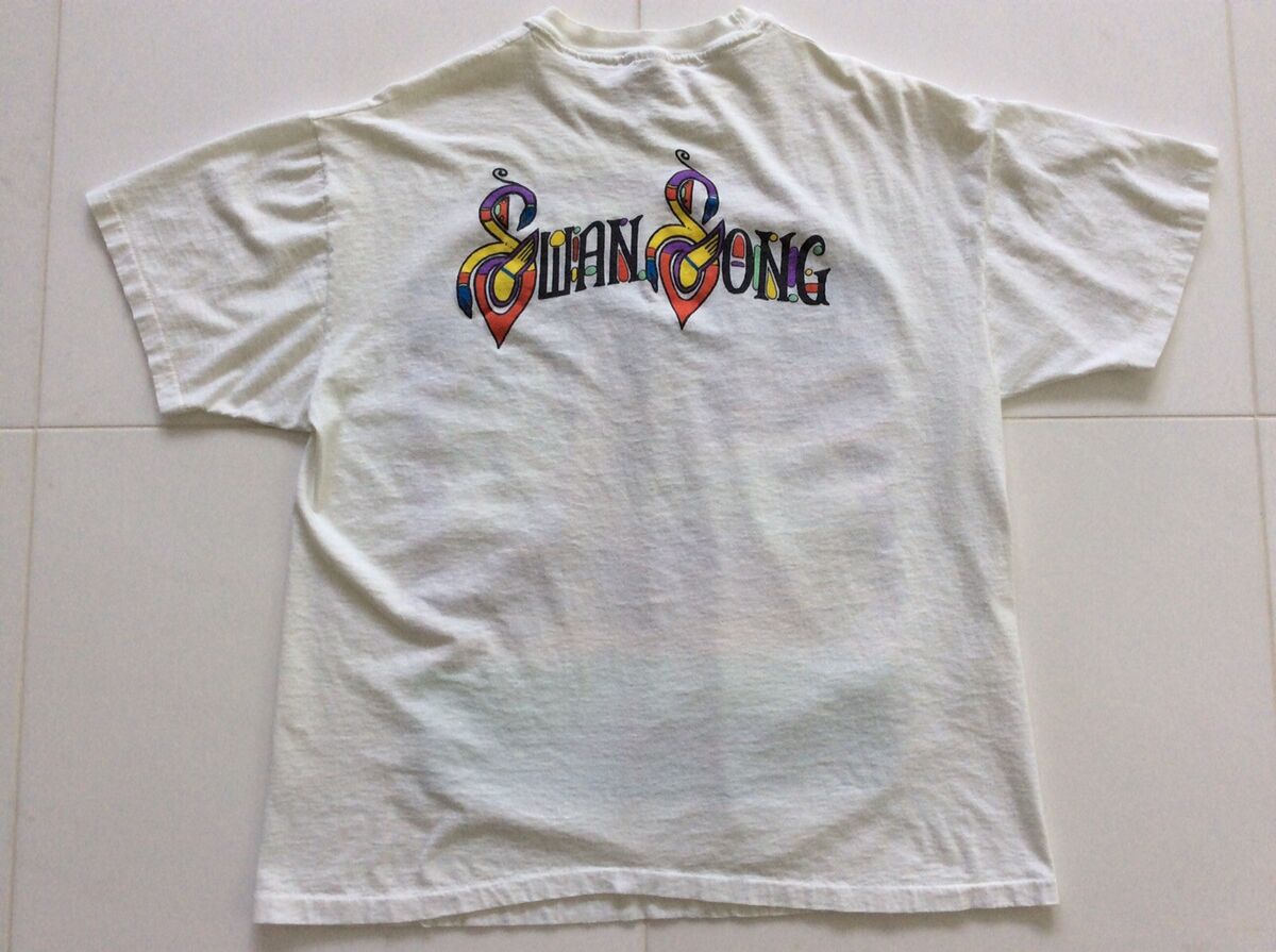 Vintage Led Zeppelin Swan Song Shirt XL Single Stich White Vintage Led Zeppelin Swan Song Shirt XL Single Stich White