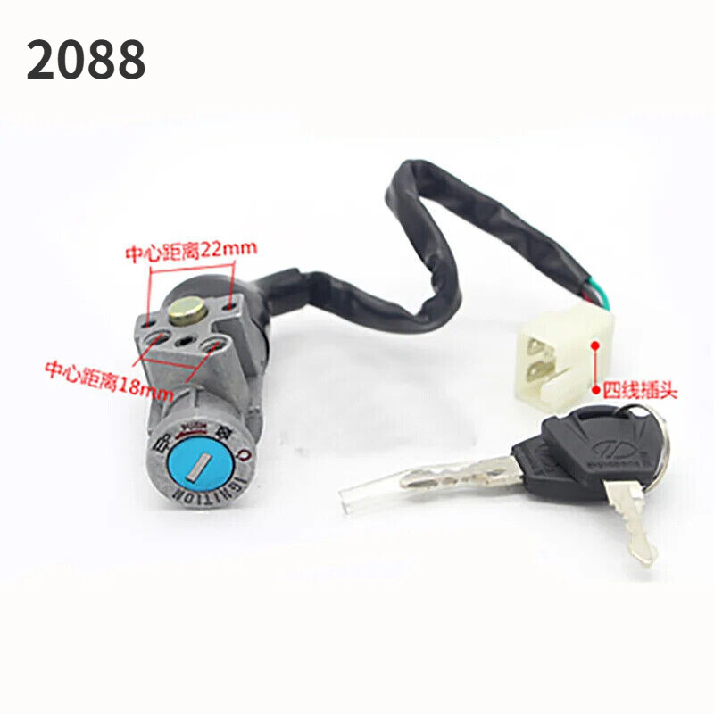 2088 Motorcycle 4 Wire Ignition Switch Lock Set For Honda Spare Parts
