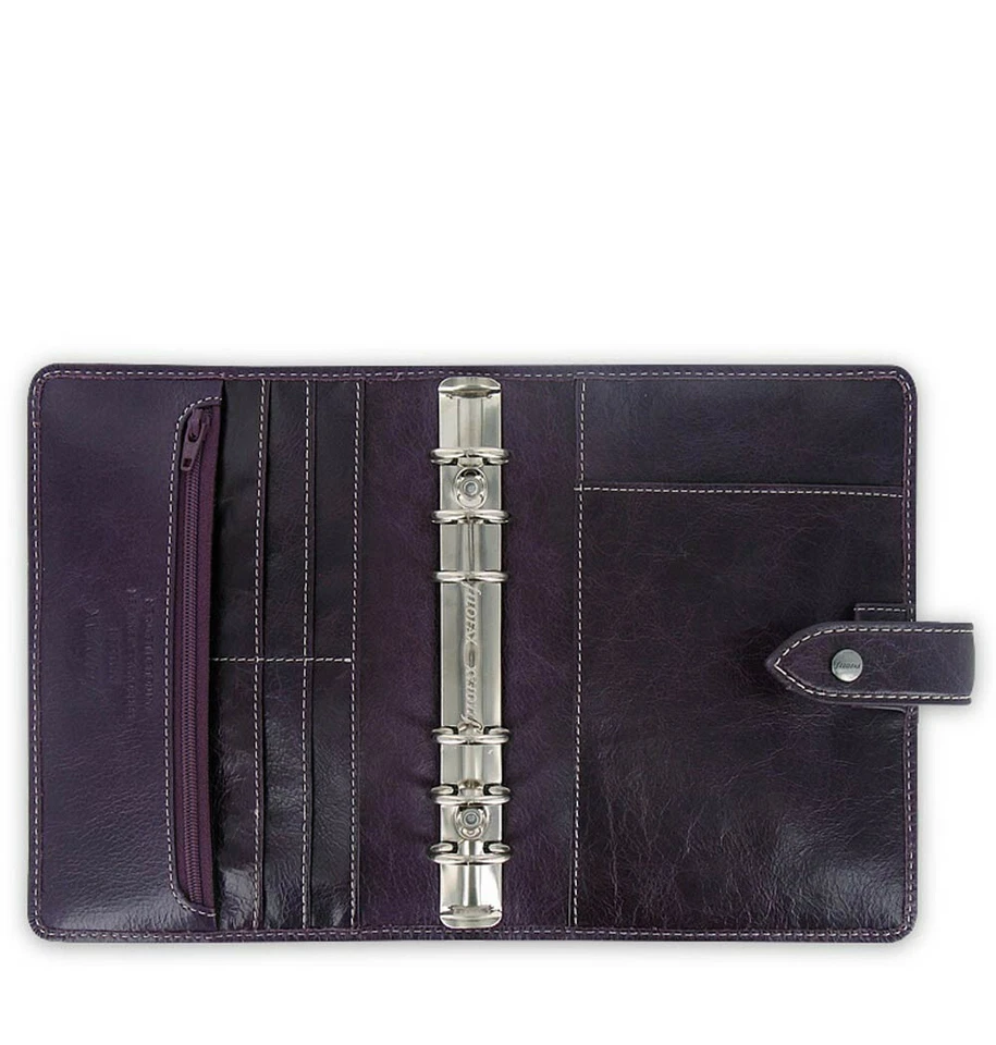 #Filofax Tamaño Personal Malden Organizador Planificador Diario Libro Cuero Púrpura 025850 Foto 4 de 4
