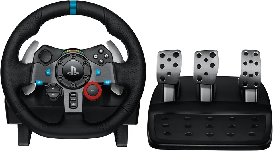 Logitech G29 Racing Wheel, Pedals for PS & PC + A10 - EU Plug - Refurbished - Image 3 of 4