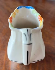 Myott & Son Co England Hand Painted Creamer Rainbow Splash Pattern On Rim FLAW