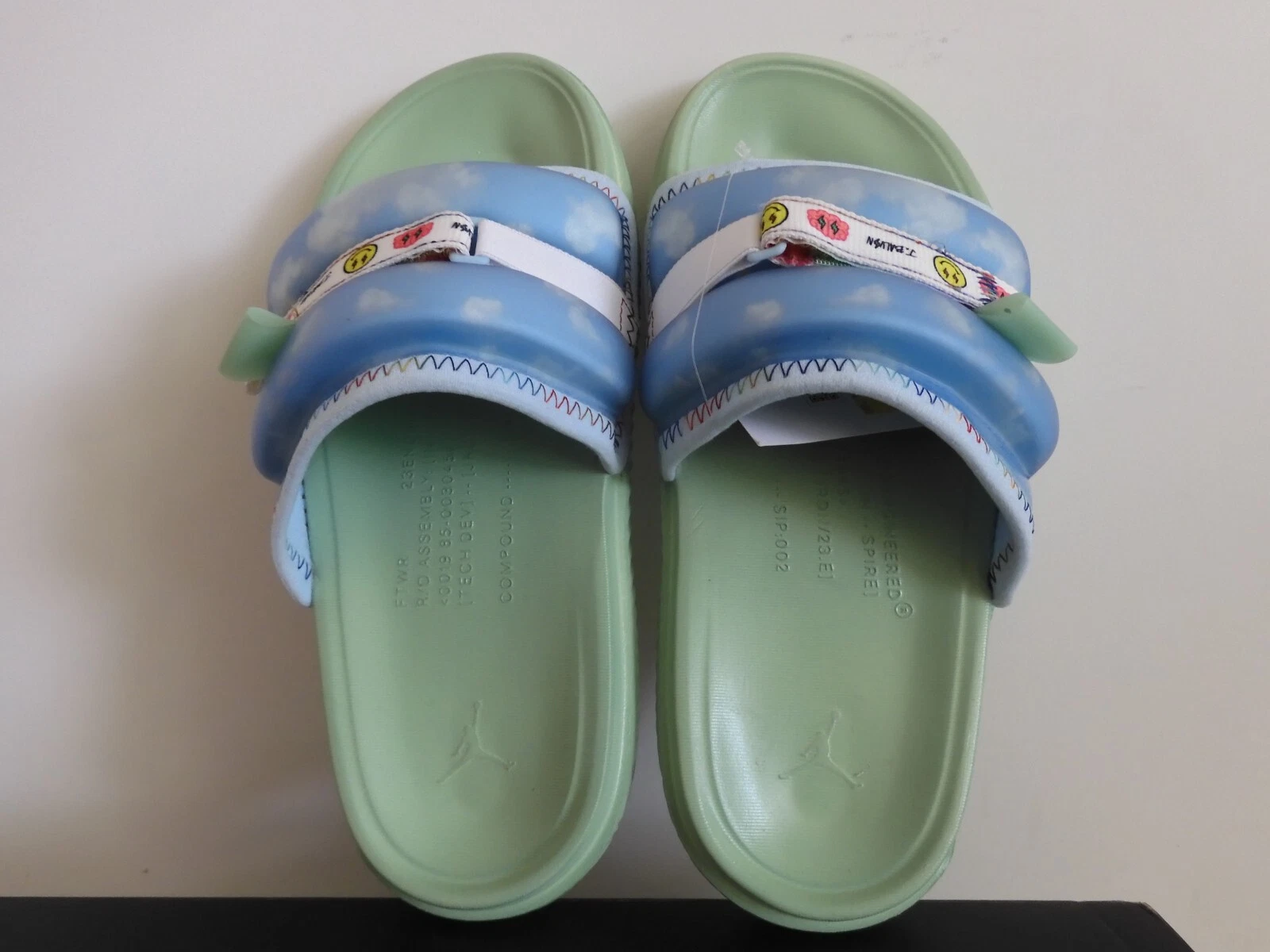 NIKE AIR JORDAN SUPER PLAY SLIDE SP "J BALVIN" BLU "SANDALI" TAGLIA 9 [DR1330 413]