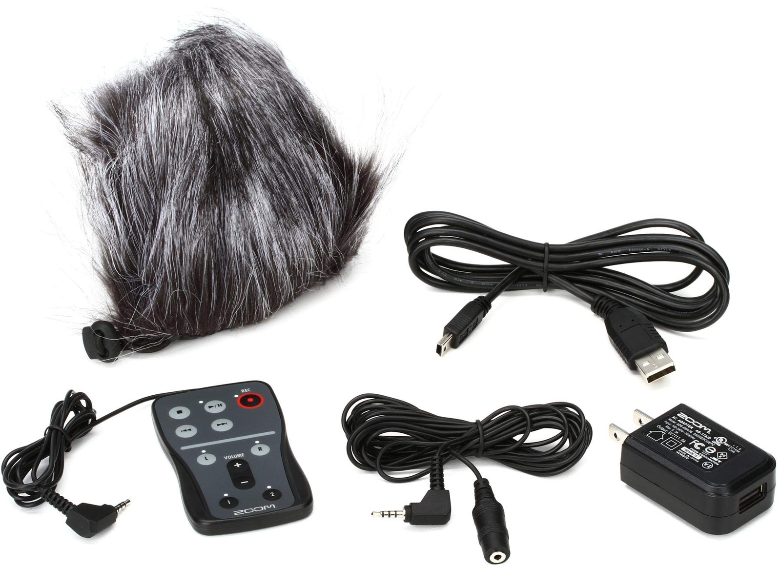 Zoom APH-5 Windscreen Remote Control AC Power Adapter USB Cable ...