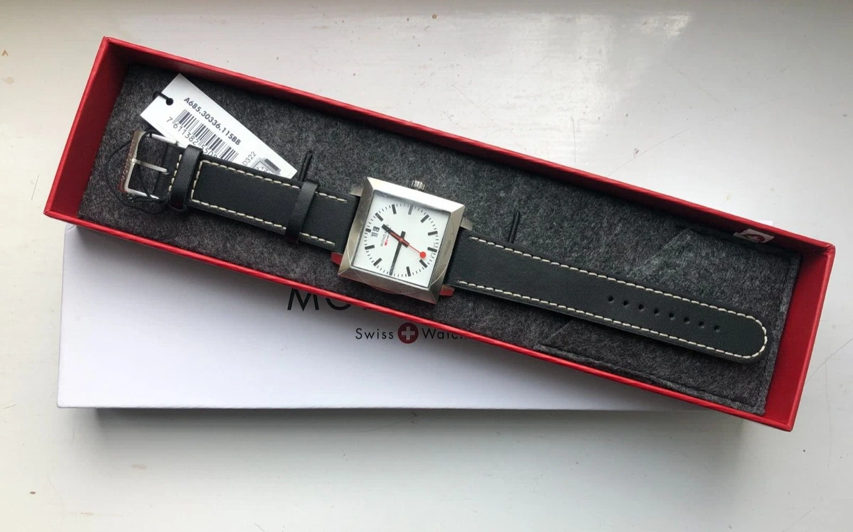 Mondaine A685.30336.11SBB Stainless Steel Swiss Made Quartz Square 