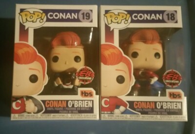 2018 Funko Pop! Conan O'Brien Canada EB Games 2 Figure Lot 18 19 Superhero