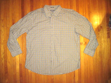 Eddie Bauer Long Sleeve Signature Twill Khaki Check Oxford Casual Shirt 2XL NWT