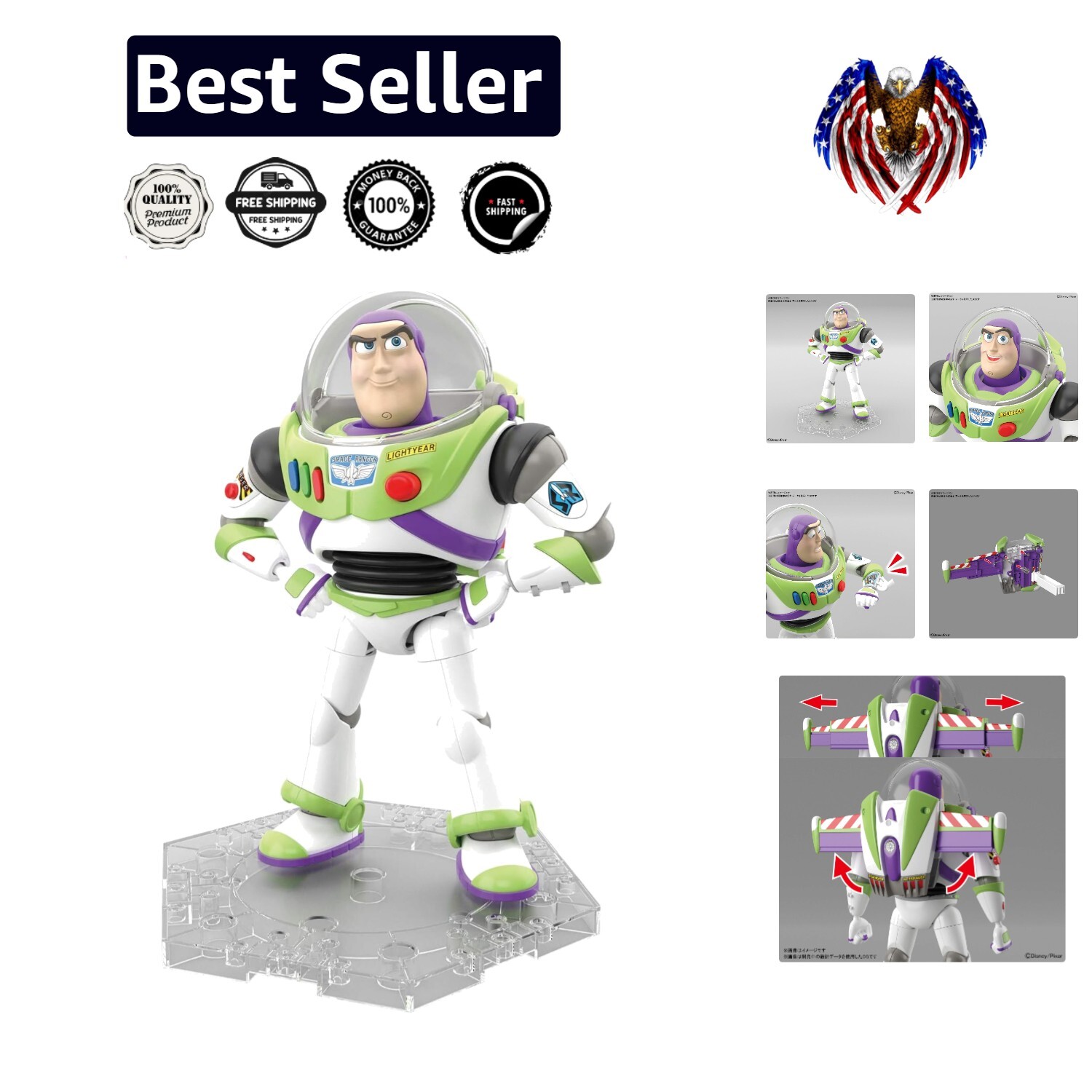 Buzz Lightyear Plastic Model Kit - Detailed Assembly for Ages 13+ Toy Story Fans