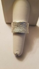925 Sterling Silver Lovely Wide Band Ring Size 8