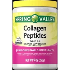 Spring Valley Collagen Peptides Type 1 & 3 Dietary Supplement 9 oz