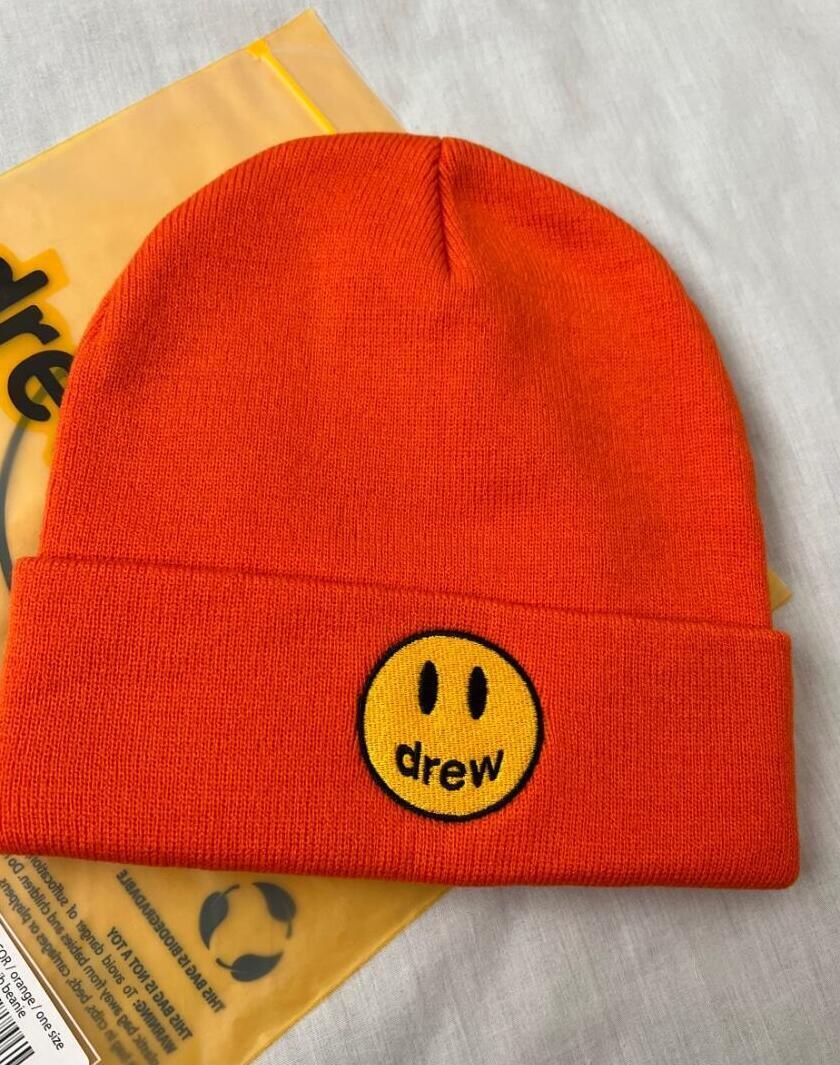 DREW HOUSE Justin Bieber orange mascot ribbed beanie hat new DREW HOUSE Justin Bieber orange mascot ribbed beanie hat new