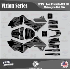 Graphics Kit for  Losi PRO MOTO MX (ALL YEARS) Vizion Series - Smoke