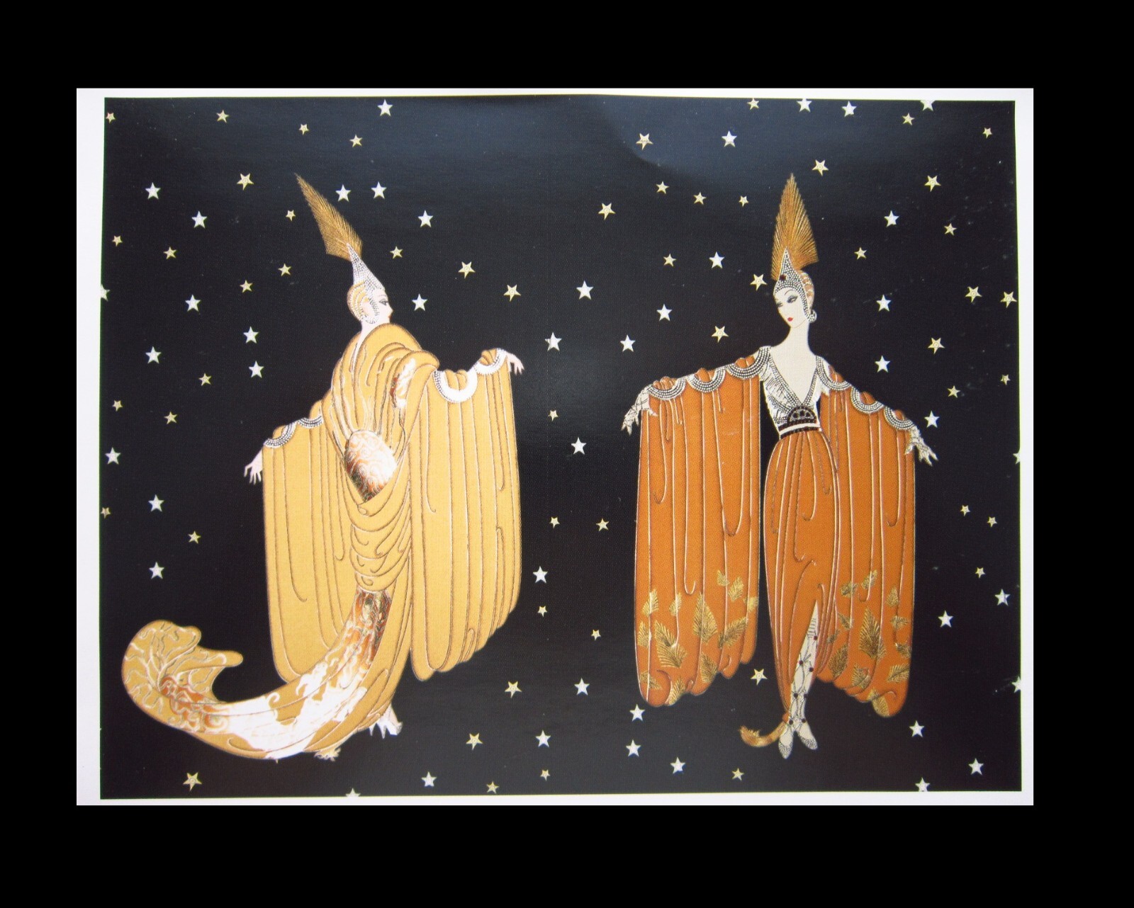 ERTE Cape la Russe & New York Robe Romain de Tirtoff Art Deco Lithograph  Print | eBay