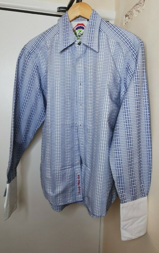 Robert Graham Casual Shirt Long Sleeve Cufflinks Size M eBay