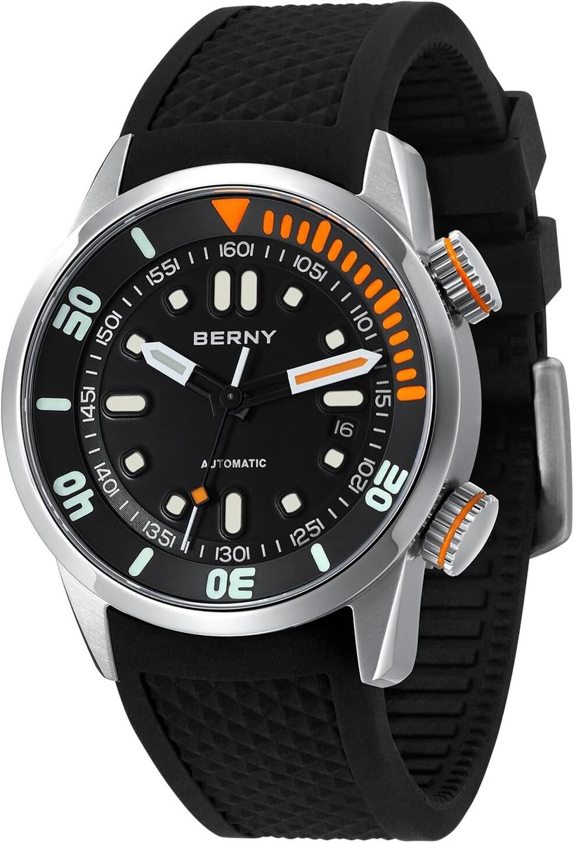 ◎ BERNY 腕時計 メンズ AM339自動巻きダイビングウォッチAM339M BERNY Watch Automatic Compressor Diver V3-AM339M Men's Black