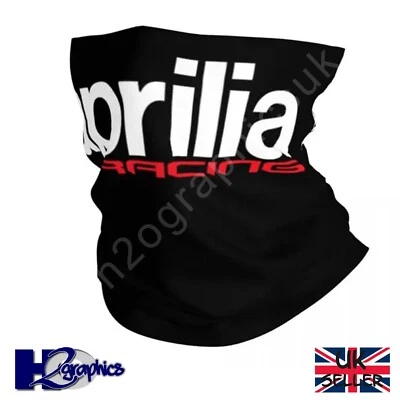 H2O GRAPHICS Aprilia Summer Neck Tube Warmer Face Mask Scarf Snood Tuono RSV4 Tuareg RS660