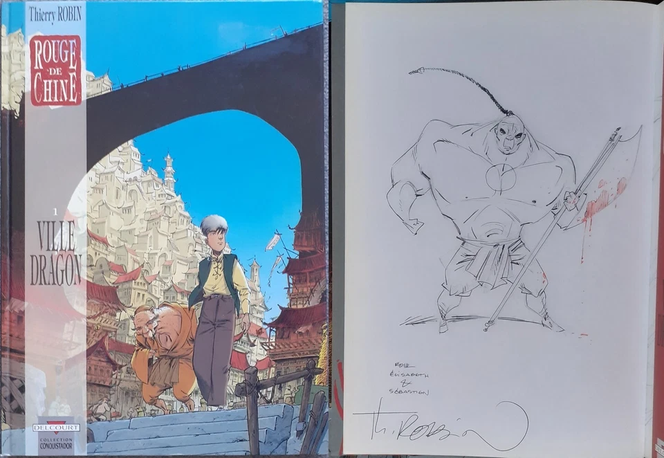 robin - rouge de chine 1 - BD EO juin 1991 + belle et RARE dedicace - Photo 1/1