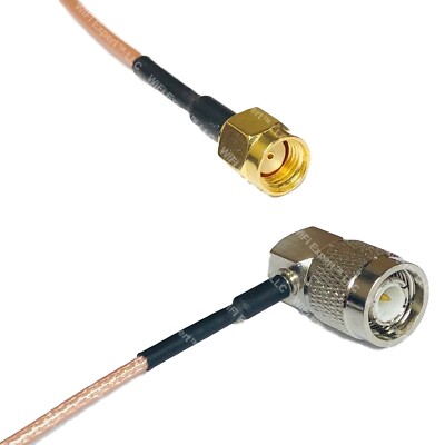RG316 RP-SMA MALE to TNC Male Angle RF Cable Rapid-SHIP LOT