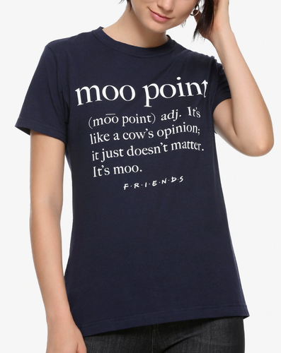 Sitcom MOO POINT Girls Women's T-Shirt 