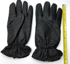 MEN'S LARGE THINSULATE INSULATION 40 GRAM BLACK LEATHER GLOVES
