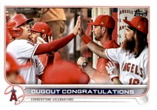 2022 Topps #416 Dugout Congratulations Los Angeles Angels