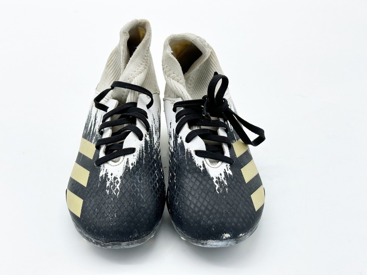 adidas Predator サッカーシューズ ホワイト/ブラック/ゴールド Adidas Kids' Size 1 PREDATOR 20.3 FG Jr Soccer Cleats White