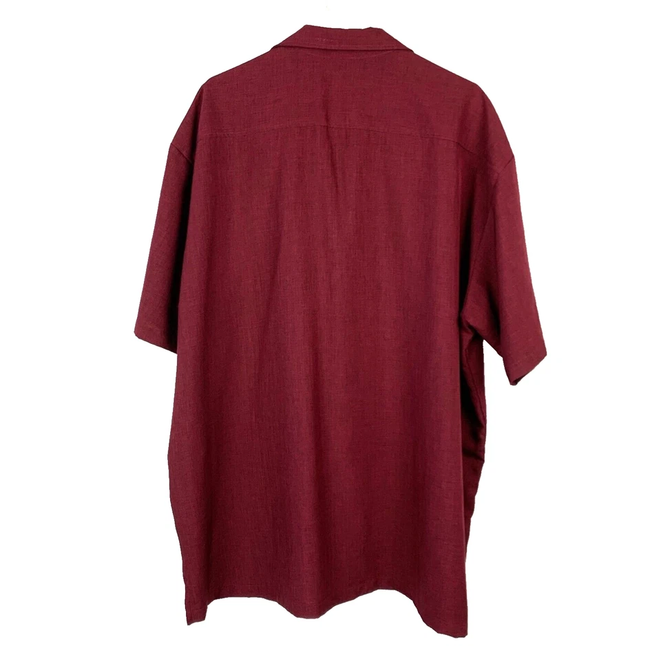 Vintage Steady Atomic Short Sleeve Red Button Up Bowling Shirt Size Mens 3X - Image 4 of 4