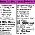Custom Text Vinyl Lettering Sticker Decal Personalized - ANY TEXT - ANY NAME [A9