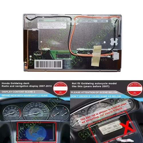 6.5'' LQ065T9BR55U LCD display screen for Honda motorcycles gold wing GL1800 - Foto 1 di 6