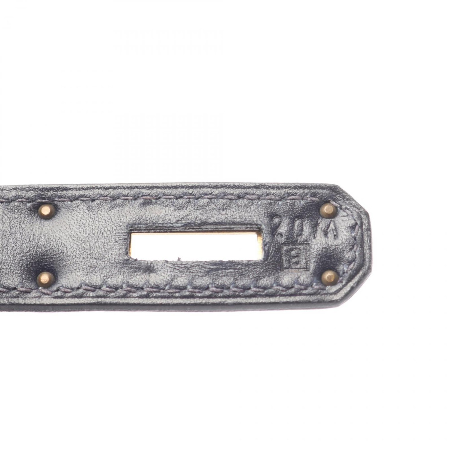 HERMES Kelly 28 shoulder Handbag Box calf leather Blue indigo used GHW thumbnail 5