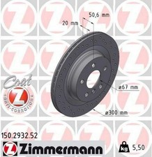 2x ZIMMERMANN Sport Coat Z Disque de frein Arrière pour BMW X1 (F48) X2 (F39)
