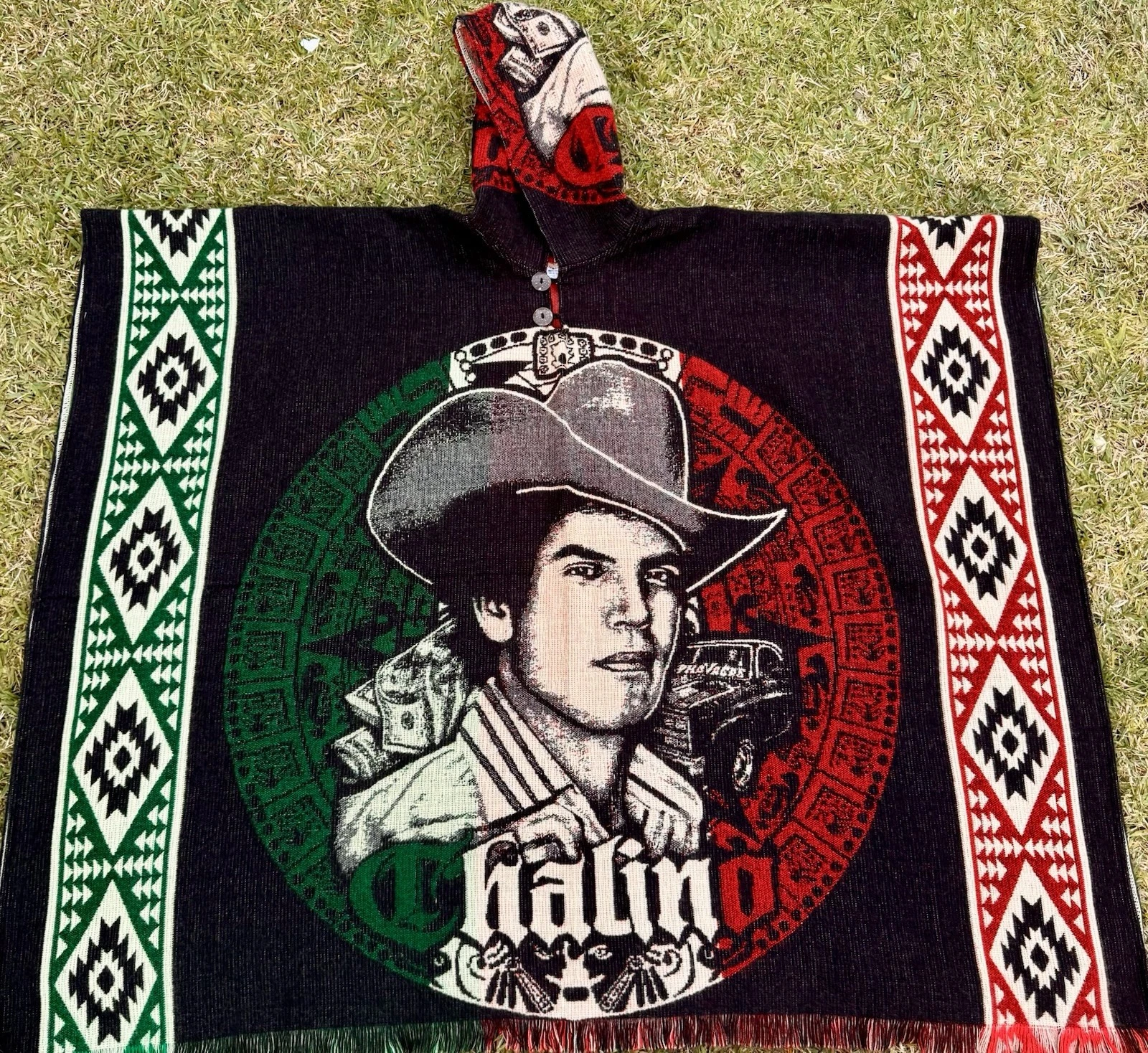 Chalino Adult Size Alpaca Poncho, Unisex, One Size, Handcrafted In Ecuador