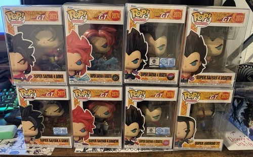 Funko Pop! Dragon Ball GT SS 4 Vegeta Goku Gogeta Chalice CHASE And FLOCK 8 Pops