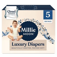 Millie Moon Luxury Disposable Diapers - Size 5 - 108ct 0.27 per diaper