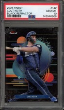 2025 Topps Finest COLT KEITH #142 Uncommon Black /15 Tigers PSA 10