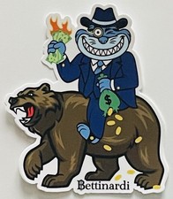 Super rzadka naklejka Bettinardi Tour Limited Wall Street Bear Market gruby kot naklejka naklejka
