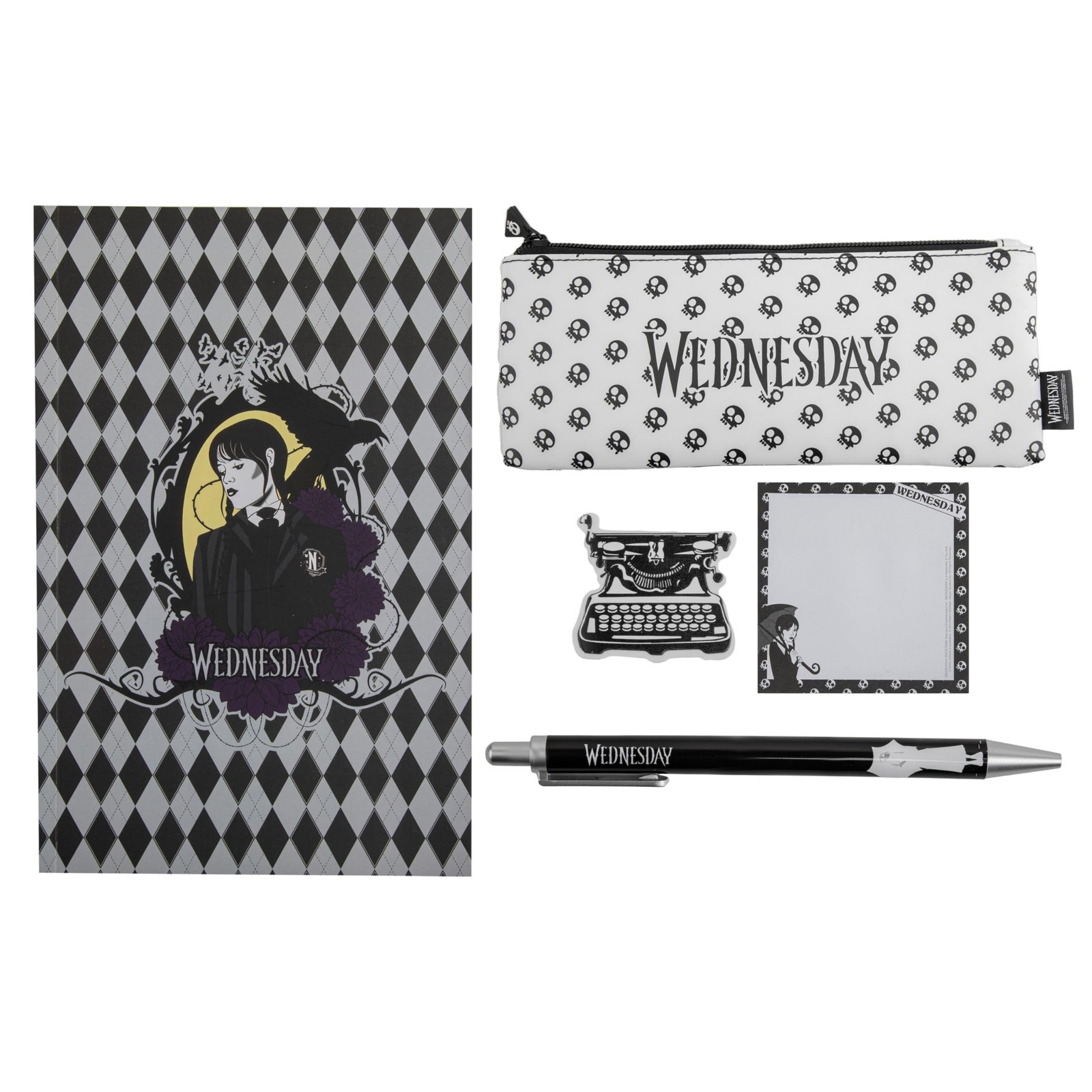 Cinereplicas Wednesday - Wednesday Briefpapier Set - Satz von 5 - Offizielle Liz 5390₽