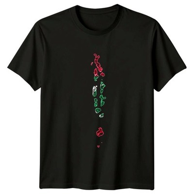 Malediven Karte Polygonal Mesh T-Shirt Malediven Reise Geschenk für Sie und Ihn