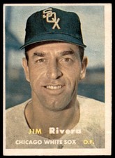 1957 Topps #107 JIM RIVERA  Chicago White Sox  EX-EX+