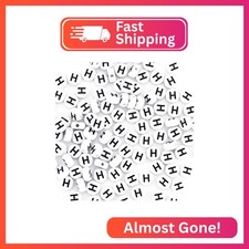 Sunrica 300Pcs Round Letter Pony Beads for Friendship Bracelets Making 4X7mm Ind