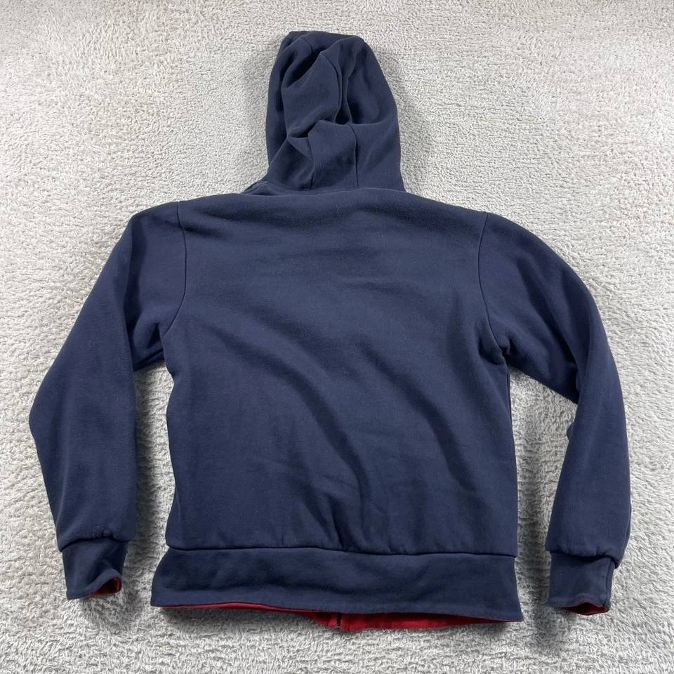 Sudadera con Capucha Dickies Para Hombre Pequeña Azul Roja Forrada Térmica Reversible Cremallera Completa Sudadera Foto 3 de 4
