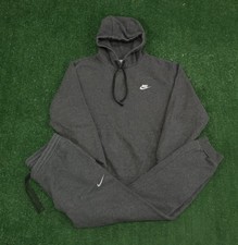 Felpa Nike NSW Club in pile da uomo taglia grande set tuta abbinata grigio S139