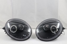 Vw Beetle 98-05 Black Angel Eye Drl Headlights - 1 Pair New Vw Beetle 98-05 Black Angel Eye Drl Headlights - 1 Pair New