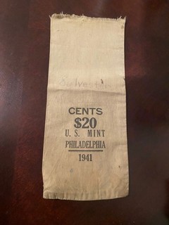 1941 U.S Mint Bag $20 In Cents Philadelphia Mint