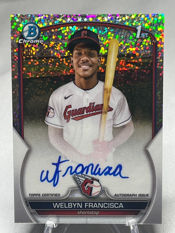 2023 Bowman Chrome - 1st Bowman Auto Welbyn Francisca #CPA-WF Speckle /299